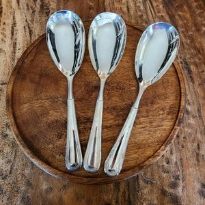 Towle Continental Beaded Antique Salad Spoons with original box. Set of 3